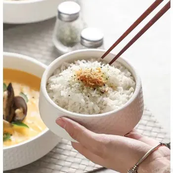 Белая посуда с круглым японским молотком в скандинавском стиле, кухонные принадлежности для ресторана, Фруктовая лапша, миска для супа