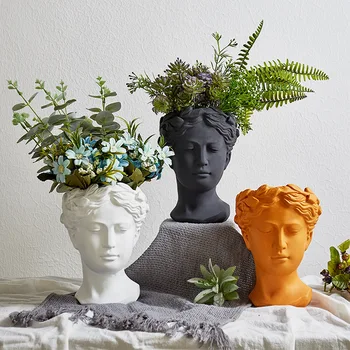 Греческая ваза для цветов, Статуя богини Венеры, портрет, Ваза для цветов, украшение для столешницы, Вазы для домашнего декора, вазы для цветов,