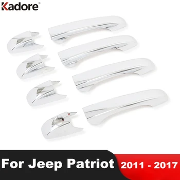 Для Jeep Patriot 2011 2012 2013 2014 2015 2016 2017 Хромированная ручка боковой двери автомобиля, накладка на молдинг, внешние аксессуары