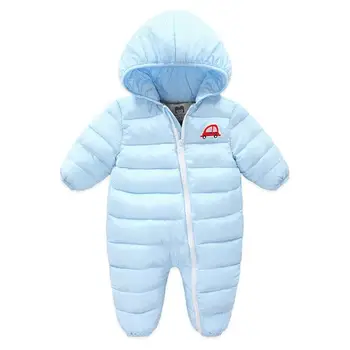 Зимний Новый детский Плюшевый комбинезон, Ветровка для новорожденных, куртка с капюшоном для мальчиков и девочек, более плотный Теплый Хлопковый комбинезон, пальто A3033
