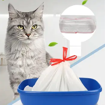 Мешок для кошачьего туалета Удобные Практичные Вкладыши для Кошачьего туалета Легко моющиеся Зоотовары для Котенка Толстый мешок для мусора Подходит для домашних животных