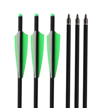Охотничьи стрелы Toparchery Arrow Carbon Arrow со съемными наконечниками для составного и изогнутого лука 6/12/24 шт